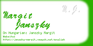 margit janszky business card